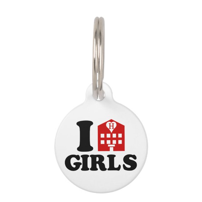 I Love Hotel Girls Huisdierpenning (Voorkant)