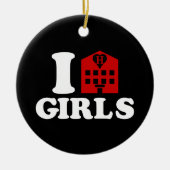 I Love Hotel Girls Keramisch Ornament (Voorkant)