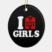 I Love Hotel Girls Keramisch Ornament (Links)