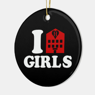 I Love Hotel Girls Keramisch Ornament
