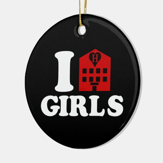 I Love Hotel Girls Keramisch Ornament (Links)