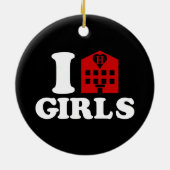 I Love Hotel Girls Keramisch Ornament (Achterkant)