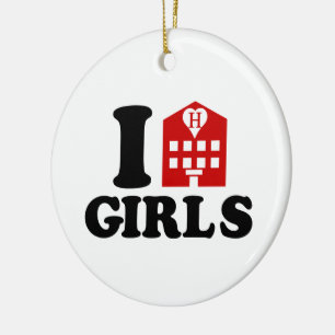 I Love Hotel Girls Keramisch Ornament