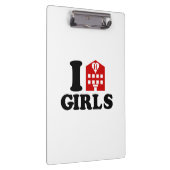 I Love Hotel Girls Klembord (Rechts)