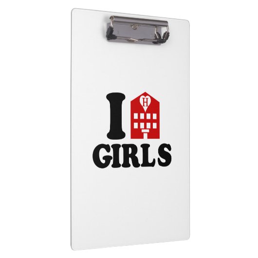 I Love Hotel Girls Klembord (Rechts)