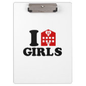 I Love Hotel Girls Klembord (Voorkant)