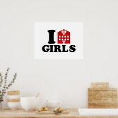 I Love Hotel Girls Poster (Keuken)