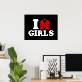 I Love Hotel Girls Poster (Thuiskantoor)