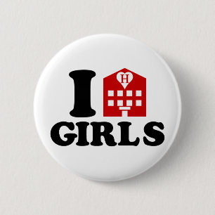 I Love Hotel Girls Ronde Button 5,7 Cm
