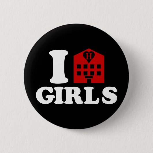 I Love Hotel Girls Ronde Button 5,7 Cm (Voorkant)