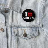 I Love Hotel Girls Ronde Button 5,7 Cm (In situ)