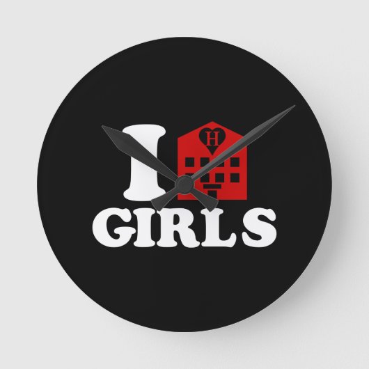 I Love Hotel Girls Ronde Klok (Voorkant)