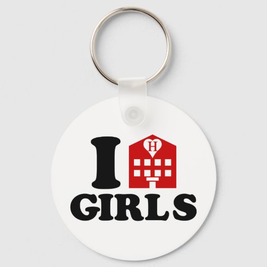 I Love Hotel Girls Sleutelhanger (Voorkant)