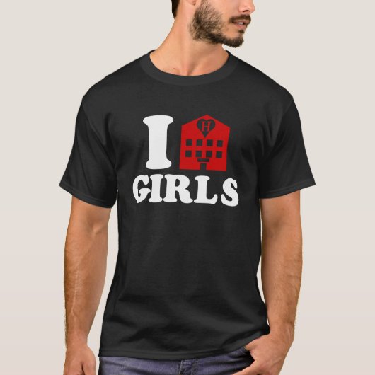 I Love Hotel Girls T-shirt (Voorkant)
