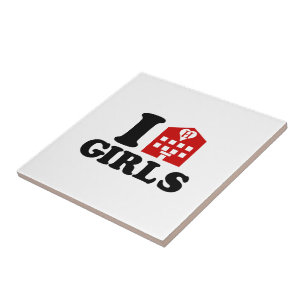 I Love Hotel Girls Tegeltje