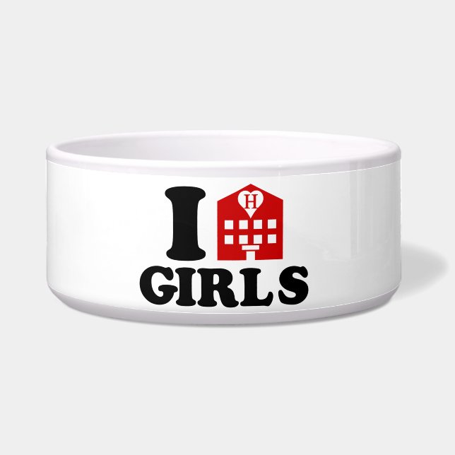 I Love Hotel Girls Voerbakje (Voorkant)