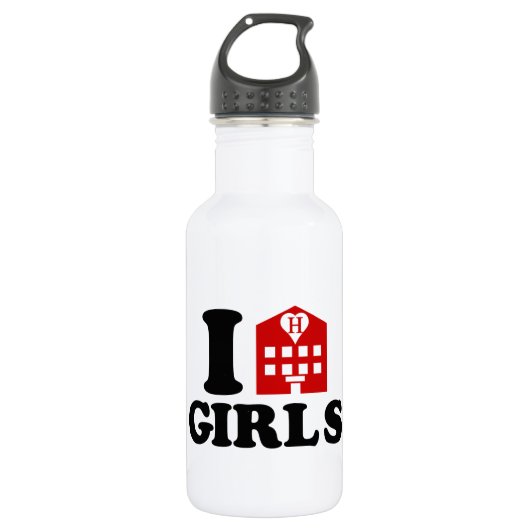 I Love Hotel Girls Waterfles (Voorkant)