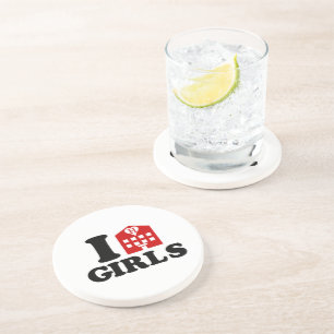 I Love Hotel Girls Zandsteen Onderzetter