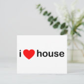 I Love House Briefkaart (Staand voorkant)