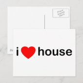 I Love House Briefkaart (Voorkant / Achterkant)