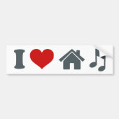 I Love House Music Bumpersticker (Voorkant)