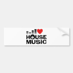 I Love House Music Bumpersticker