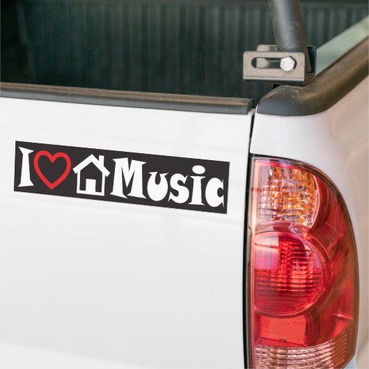 I Love House Music Bumpersticker (Op Truck)
