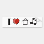 I Love House Music Bumpersticker (Voorkant)