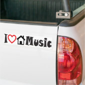 I Love House Music Bumpersticker (Op Truck)