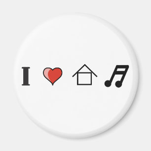 I Love House Music Club Clubbing Magneet
