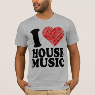 I Love House Music Heart Art Cool T-shirt T Shirt