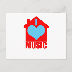I Love House Music - Heart House Briefkaart