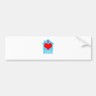 I Love House Music - Heart House Bumpersticker