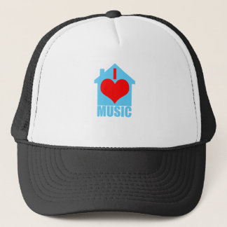 I Love House Music - Heart House Trucker Pet
