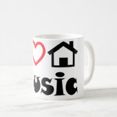 I Love House Music Koffiemok (Voorkant rechts)
