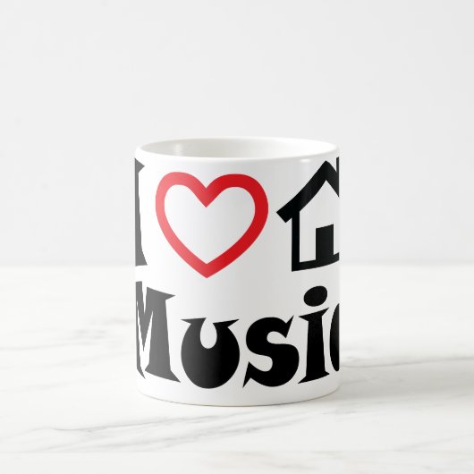 I Love House Music Koffiemok (Center)