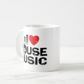 I Love House Music Koffiemok (Voorkant links)