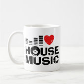 I Love House Music Koffiemok (Links)