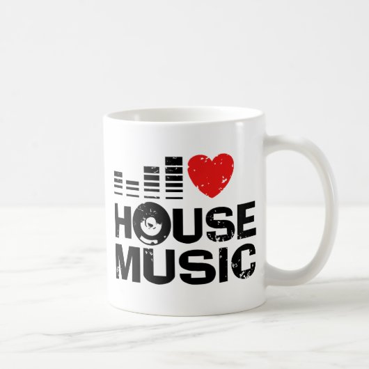 I Love House Music Koffiemok (Rechts)