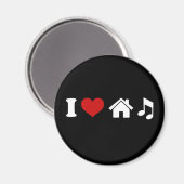 I Love House Music Magnet | Ibiza Party Gifts (Voorkant / Achterkant)