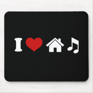 I Love House Music Muismat   Ibiza Party Gifts