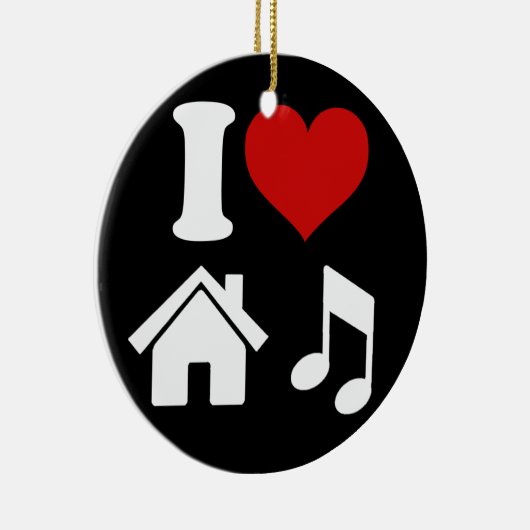 I Love House Music Ornament | Ibiza Danspartij (Rechts)