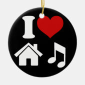 I Love House Music Ornament | Ibiza Danspartij (Voorkant)