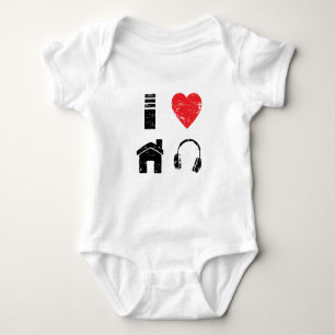 I Love House Music Romper