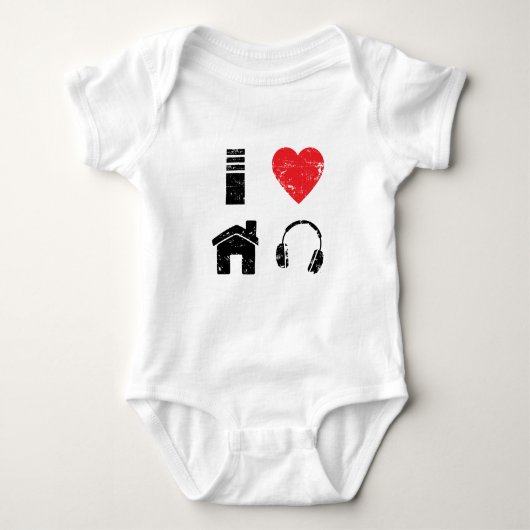 I Love House Music Romper (Voorkant)