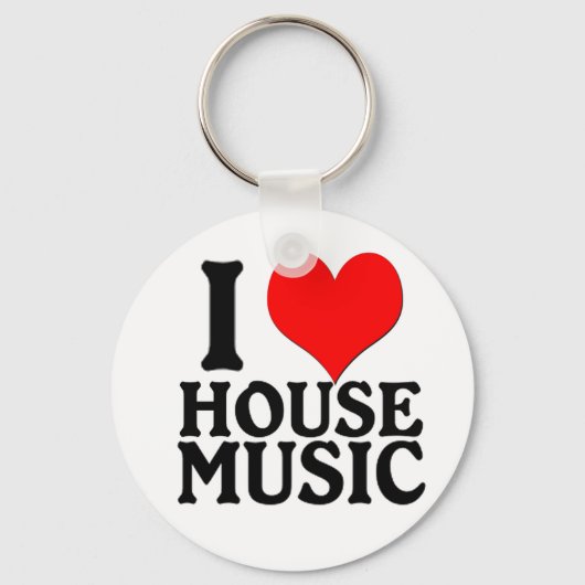 I Love House Music Sleutelhanger (Voorkant)
