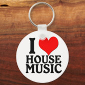 I Love House Music Sleutelhanger (Voorkant)