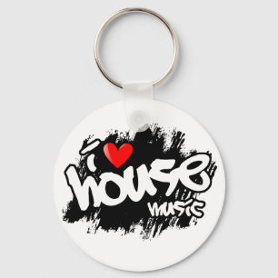 I Love House Music Sleutelhanger