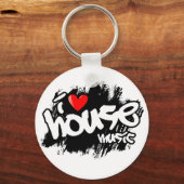 I Love House Music Sleutelhanger (Voorkant)