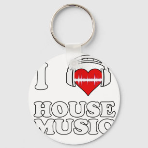 I Love House Music Sleutelhanger